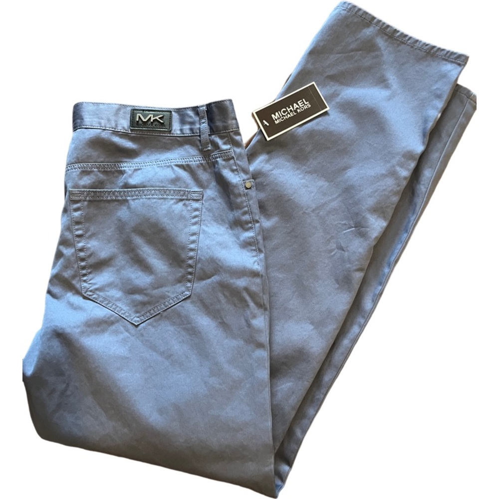 Men's Michael Kors Spring Chambray Lightweight Cotton Pants NWT Size 34 X 32